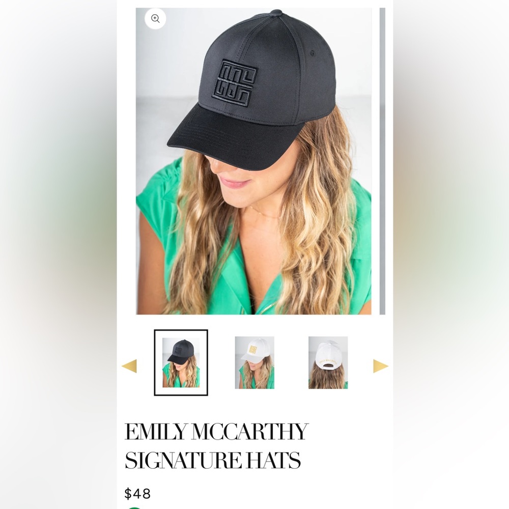 Black Signature Emily McCarthy hat